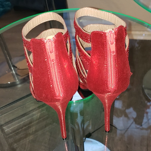 Scene Red Rhinestone Heels - Picture 7 of 11